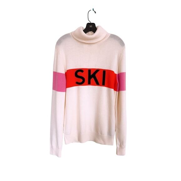 Perfect Moment Ski Sweater II in Snow White & Red Orange Rainbow XL - Picture 4 of 9